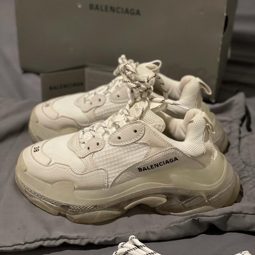Balenciaga triple s clear sole sneakers
